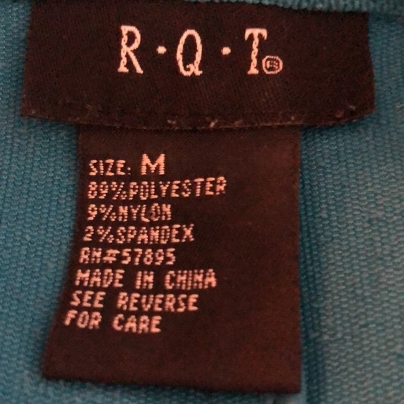 R. Q. T. Vintage Look Embossed Turquoise Lightweight Corduroy Cropped Jacket - Picture 12 of 13